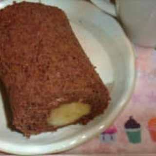 ココアバナナのロールケーキ